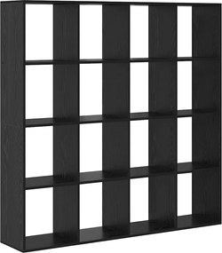 vidaXL Dulap pentru cărți Stejar Negru 137,5 x 29 x 137,5 cm