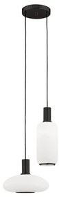 Lustra cu 2 pendule design modern SAGUNTO, negru