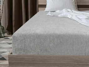 Cearsaf Frotir cu elastic EXCLUSIVE 140x200 cm gri