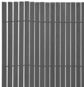Gard pentru gradina cu 2 fete, gri, 110x400 cm 1, Gri, 110 x 400 cm