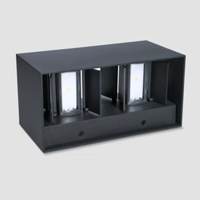 Brilagi - Aplică de perete LED pentru exterior DOUBLE CUBE LED/12W/230V neagră IP65
