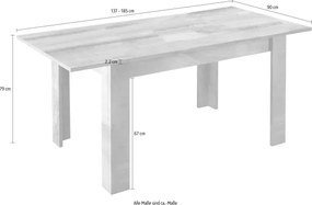 Masă extensibilă NERILA, arțar