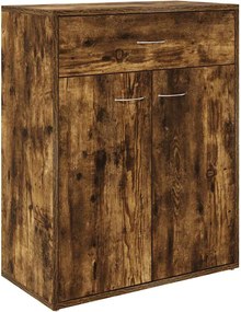 vidaXL Servantă, stejar fumuriu, 60x30x75 cm, lemn prelucrat