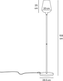 Lampa de podea design italian din alama si sticla Talis