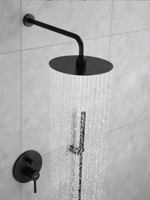 Set baterie pentru dus Lungo negru mat