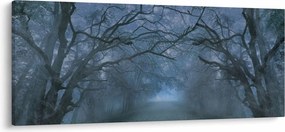 Tablou - Pădurea în ceață (120x50 cm)