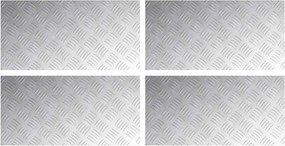 vidaXL Trepte Dreptunghiular 4 pcs Argintiu 60 x 30 cm Aluminiu