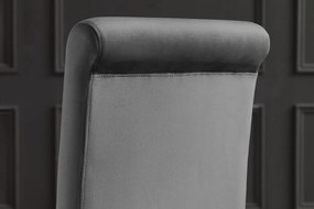 Set 2 scaune stil baroc Modern Barock, gri/ auriu