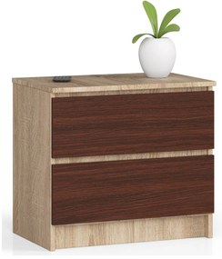 Noptieră Kalista (stejar sonoma + wenge). 1069021