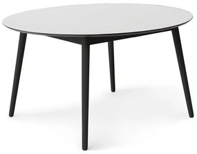 Masă de dining rotundă extensibilă cu blat alb cu blat suplimentar ø 135 cm Meza – Hammel Furniture