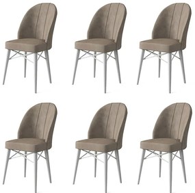 Set de scaune de sufragerie Ritim Cappuccino, 6buc.