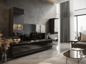 Mobilier living Berny 46 (negru + negru lucios). 1041469