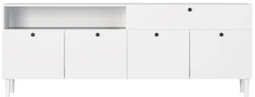 Comoda cu dulapuri si sertar DULLUM 200x75cm, alba