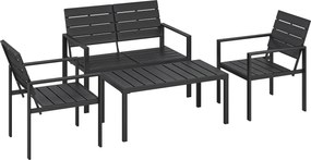 Outsunny Set Mobilier de Grădină cu Canapea, Fotolii și Măsuță, Ideal pentru Exterior | Aosom Romania