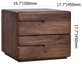 Noptieră stil Japandi cu finisaj nuc DEPRIMO 20496 - Eleganță și funcționalitate în dormitor by Deprimo