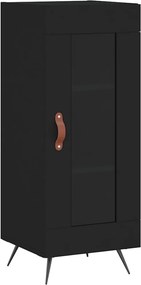 vidaXL Servantă, negru, 34,5x34x90 cm, lemn compozit