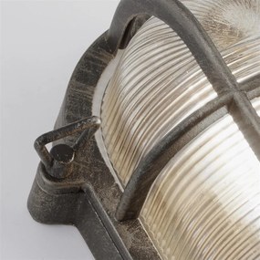 Aplica de perete sau tavan design industrial IP44 Bulkhead Oval