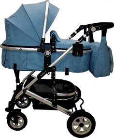 Carucior nou nascuti 3 in 1 Baby Care™ PRO 531 , geanta Bebe, Cadru Aluminiu, Amortizoare, Roti din cauciuc plin AVE, Landou, Scoica auto, Spatar