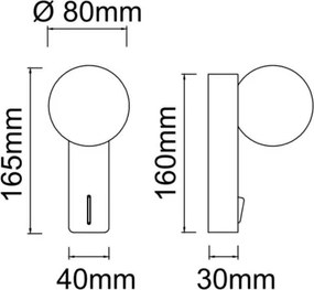 Open Design OR85532 - Aplica de perete pentru baie BOLETTA 1xG9/8W/230V IP44 alamă