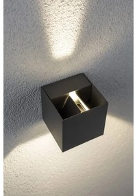 Aplică de exterior Paulmann 18000 2xLED/3W IP65 CYBO 230V gri