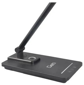 Lampă LED dimabilă de masă cu USB LED/9W/230V 3000K/4000K/5500K negru