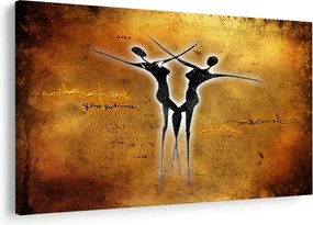 Tablou perechii dansând pictate (90x60 cm)
