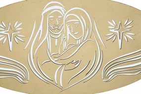 Panou decorativ auriu din metal, 120x2x60 cm, Nativity-B Mauro Ferretti