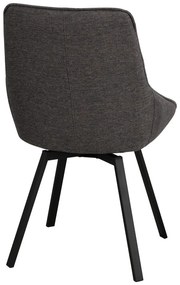 Scaun rotativ de birou gri închis Alison - Rowico