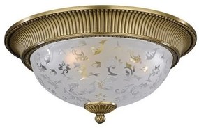 Plafoniera design clasic din alama si sticla diametru 40cm, 6202