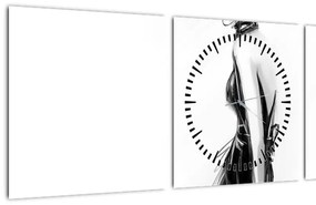 Tablou - Ilusție de modă (cu ceas) (90x30 cm)