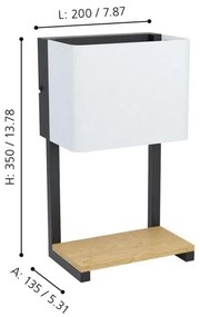 Eglo 99126 - Aplică perete LED GALDAKAO LED/5,4W/230V