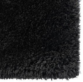 Covor moale cu fire inalte, negru, 140x200 cm, 50 mm Negru, 140 x 200 cm