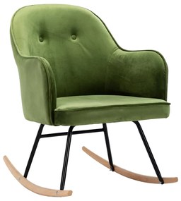 289521 vidaXL Scaun balansoar, verde deschis, catifea