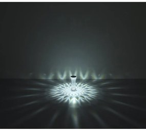 Lampa de masa cu baterii, plastic transparent cu efect de cristal Gixi transparent 8cm