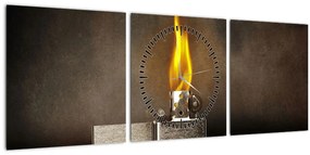 Tablou cu brichetă (cu ceas) (90x30 cm)