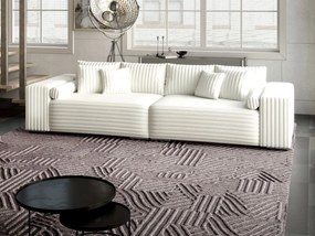 Canapea extensibilă dumonde cu ladă de depozitare si sezut confortabil din spuma high-density, Marbela Ambience Ivory XXL 295x100 cm