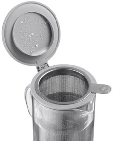 Cana cu infuzor pentru ceai BUYDEEM CD2001, 500 ml, Otel inoxidabil, Design elegant, Gri