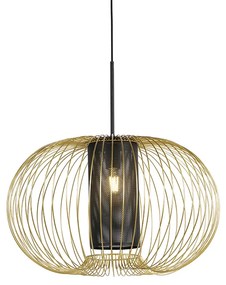 Lampă pendant de design aurie cu negru 60 cm - Marnie