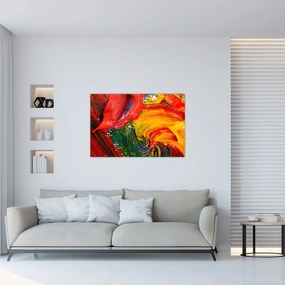 Tablou - Abstractizare albăstrire cu o perie (90x60 cm)