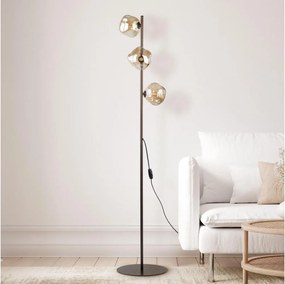 Brilagi - Lampă de podea VULCANO 3xG9/8W/230V bronz/bej fumuriu