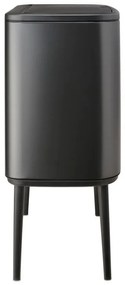 Coș Brabantia Bo Touch 1008855, 11+23 l, Deschidere lină și silențioasă, Deschidere mare, Gri închis