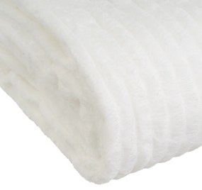 Pătură albă din micropluș-cocolino 130x160 cm Fur Velvet – Casa Selección