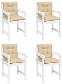 Perne pentru scaun de gradina, 4 buc., bej, 100x50x7 cm 4, Bej, 100 x 50 x 7 cm