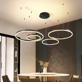 Lustra LED Cu Telecomanda, Elit's Esn1796-BK, 226W, NEGRU