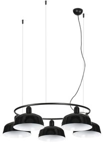 Lustra suspendata metal TATAWIN M 5L negru