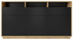 Comodă Albert Typ 26 (Stejar taurus + negru mat). 1034880