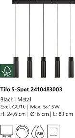 Lustra cu 5 pendule Design Scandinav Tilo