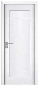 Usa Interior din MDF Novo Doors ND110-1, Cadru din Lemn Masiv, Geam Sablat, KIT COMPLET, Toc , Manere si balamale incluse (Culoare: Gri, Toc: