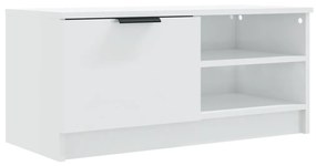 811478 vidaXL Comodă TV, alb extralucios, 80x35x36,5 cm, lemn prelucrat
