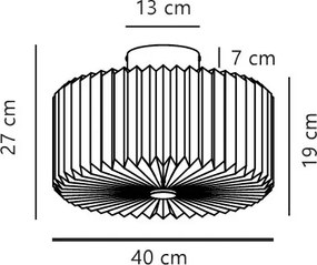 Lustra tavan, Plafoniera moderna cu abajur plisat Vivienne